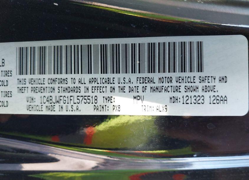 Photo 9 of 2015 Jeep Wrangler UNLIMITED RUBICON HARD ROCK (VIN 1C4BJWFG1FL575518)