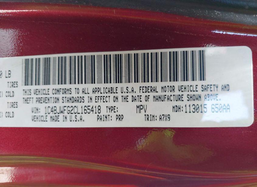 Photo 9 of 2012 Jeep Wrangler UNLIMITED RUBICON (VIN 1C4BJWFG2CL165418)