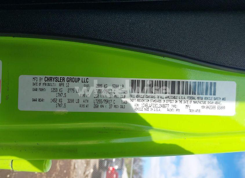 Photo 9 of 2012 Jeep Wrangler UNLIMITED RUBICON (VIN 1C4BJWFG3CL248677)