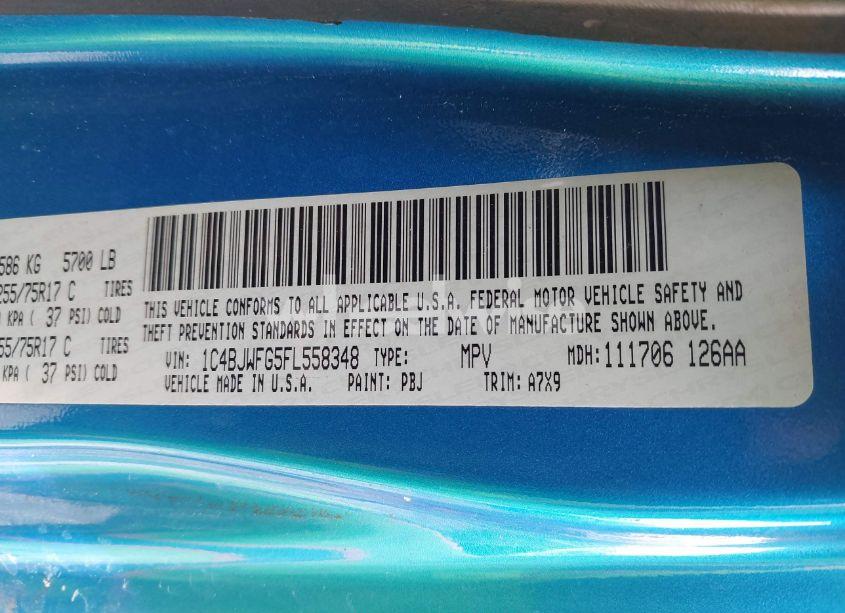 Photo 9 of 2015 Jeep Wrangler UNLIMITED RUBICON (VIN 1C4BJWFG5FL558348)