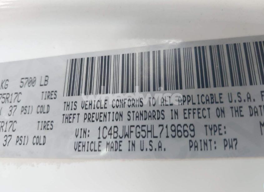 Photo 9 of 2017 Jeep Wrangler UNLIMITED RUBICON 4X4 (VIN 1C4BJWFG5HL719669)