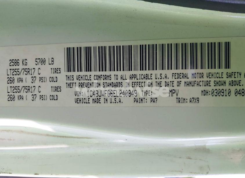 Photo 9 of 2014 Jeep Wrangler UNLIMITED RUBICON (VIN 1C4BJWFG6EL240849)