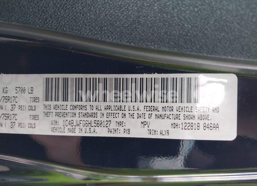 Photo 9 of 2017 Jeep Wrangler UNLIMITED RUBICON HARD ROCK 4X4 (VIN 1C4BJWFG6HL560127)