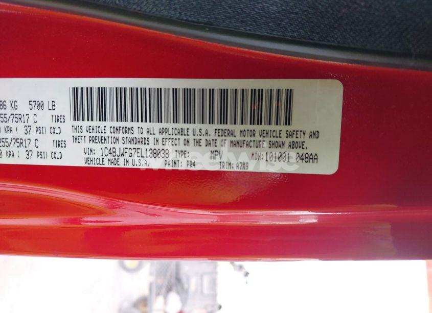 Photo 9 of 2014 Jeep Wrangler UNLIMITED RUBICON (VIN 1C4BJWFG7EL138038)