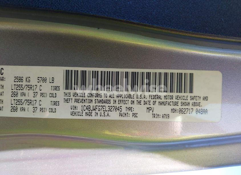 Photo 9 of 2014 Jeep Wrangler UNLIMITED RUBICON (VIN 1C4BJWFG7EL327045)