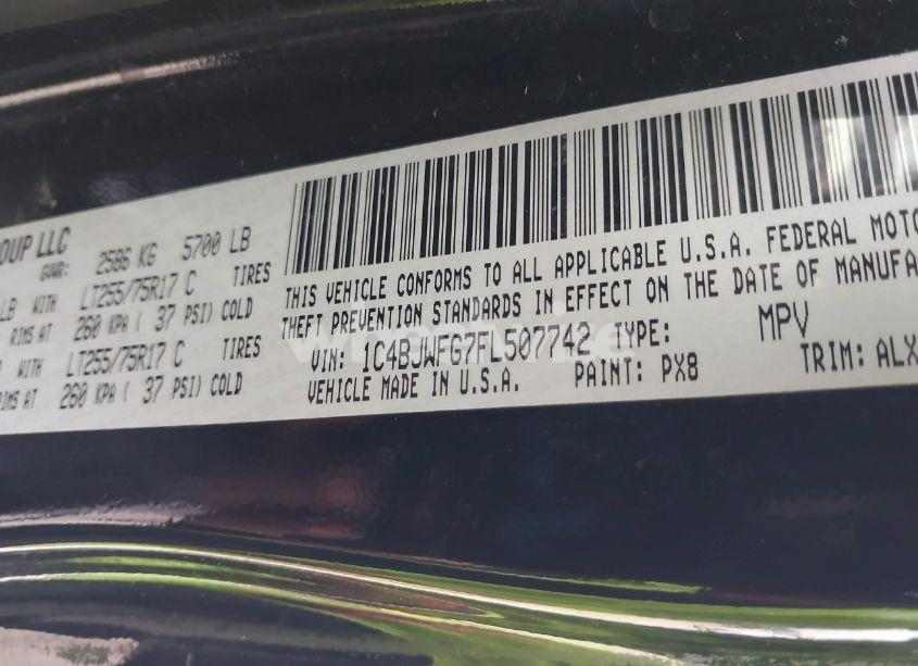 Photo 9 of 2015 Jeep Wrangler UNLIMITED RUBICON (VIN 1C4BJWFG7FL507742)