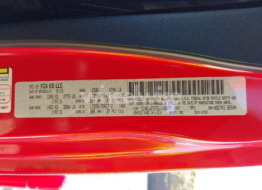 Photo 9 of 2016 Jeep Wrangler UNLIMITED (VIN 1C4BJWFG7GL110677)