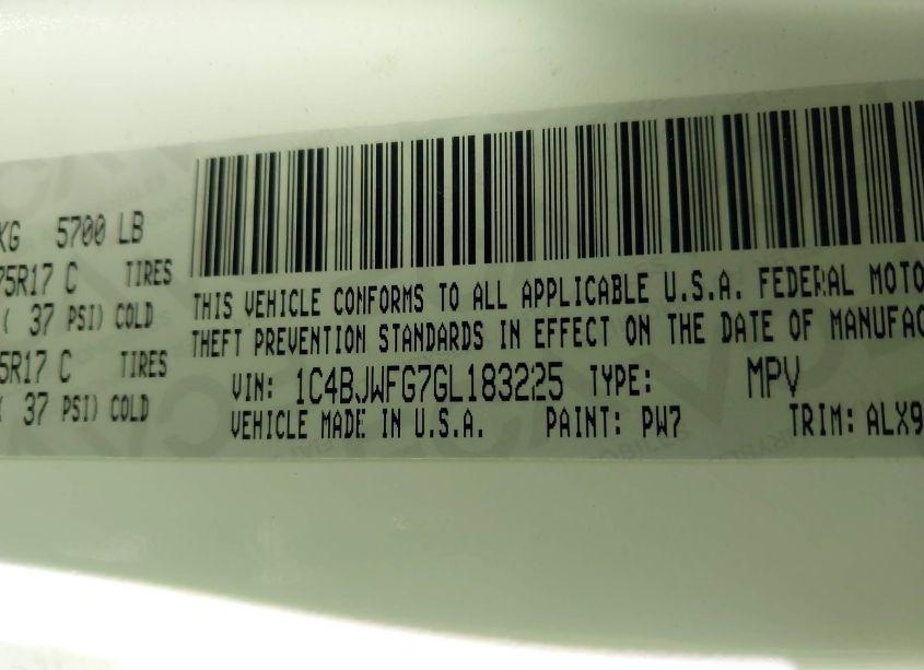 Photo 9 of 2016 Jeep Wrangler UNLIMITED RUBICON (VIN 1C4BJWFG7GL183225)