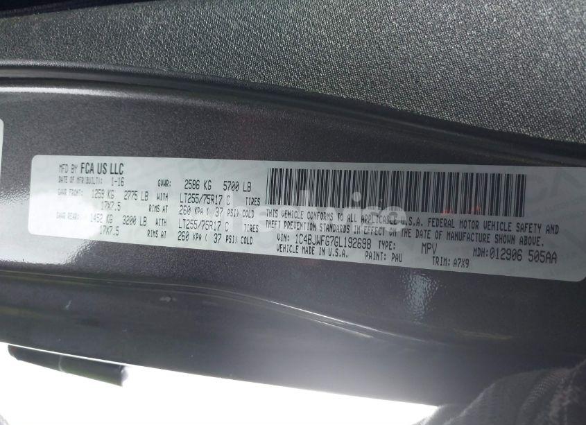 Photo 9 of 2016 Jeep Wrangler UNLIMITED RUBICON (VIN 1C4BJWFG7GL192698)