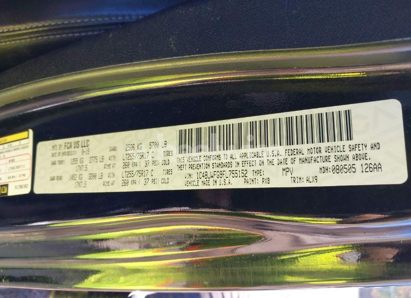 Photo 9 of 2015 Jeep Wrangler UNLIMITED RUBICON HARD ROCK (VIN 1C4BJWFG9FL755152)