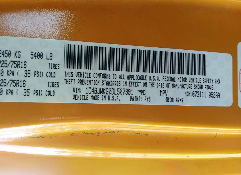 Photo 9 of 2013 Jeep Wrangler UNLIMITED SPORT RHD (VIN 1C4BJWKG0DL507391)