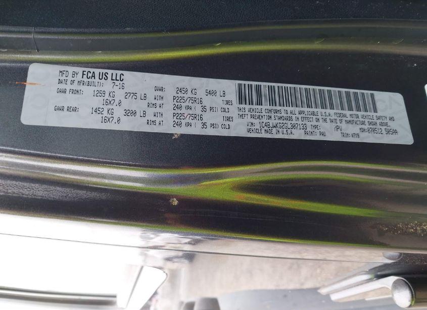 Photo 9 of 2016 Jeep Wrangler UNLIMITED SPORT RHD (VIN 1C4BJWKG2GL307133)