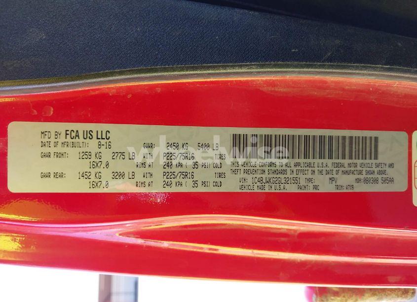 Photo 9 of 2016 Jeep Wrangler UNLIMITED SPORT RHD (VIN 1C4BJWKG2GL321551)