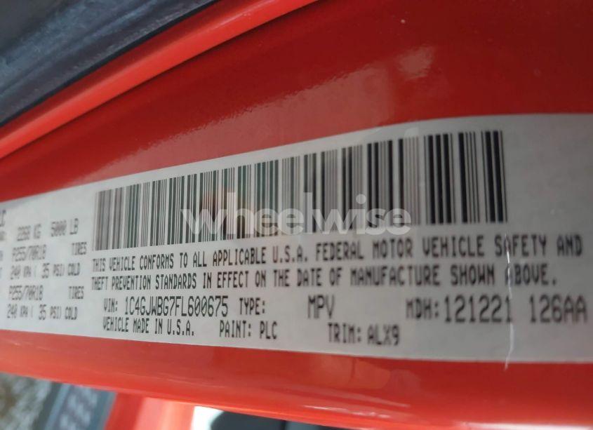 Photo 9 of 2015 Jeep Wrangler SAHARA (VIN 1C4GJWBG7FL600675)