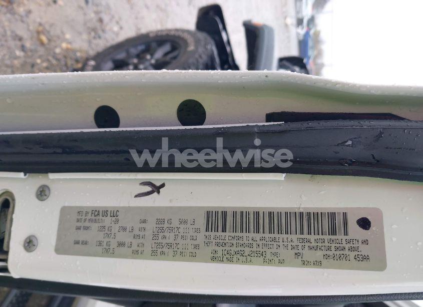 Photo 9 of 2020 Jeep Wrangler WILLYS SPORT 4X4 (VIN 1C4GJXAG2LW215543)