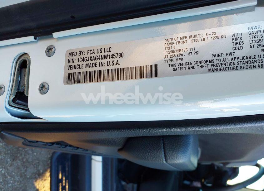 Photo 9 of 2022 Jeep Wrangler WILLYS 4X4 (VIN 1C4GJXAG4NW145790)