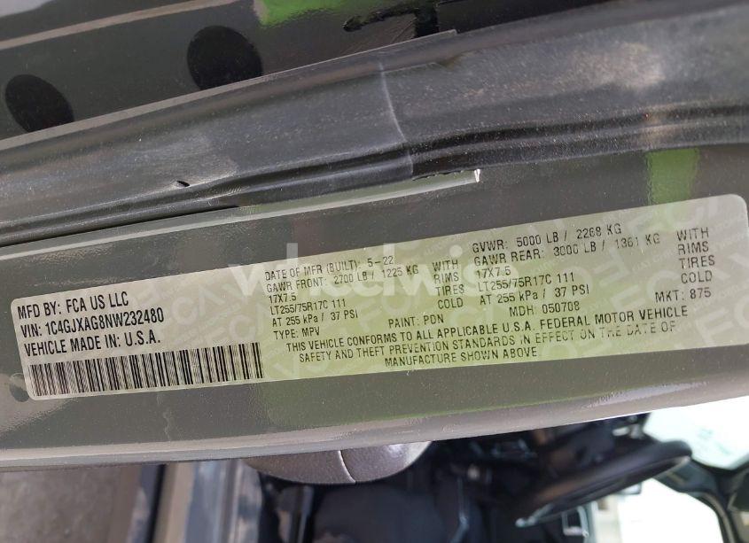 Photo 9 of 2022 Jeep Wrangler WILLYS SPORT 4X4 (VIN 1C4GJXAG8NW232480)