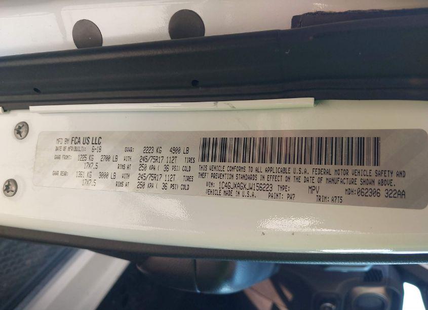 Photo 9 of 2018 Jeep Wrangler SPORT S 4X4 (VIN 1C4GJXAGXJW156223)