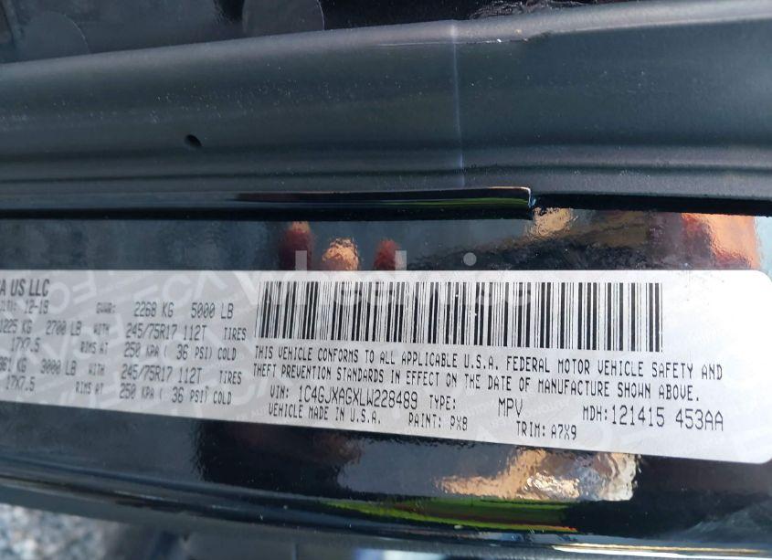 Photo 9 of 2020 Jeep Wrangler SPORT S 4X4 (VIN 1C4GJXAGXLW228489)