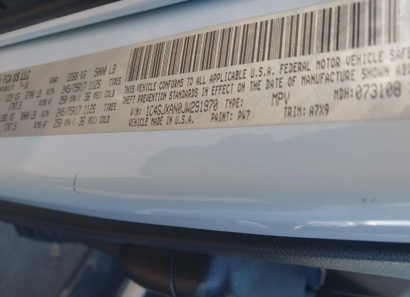 Photo 9 of 2018 Jeep Wrangler SPORT S 4X4 (VIN 1C4GJXAN0JW291970)