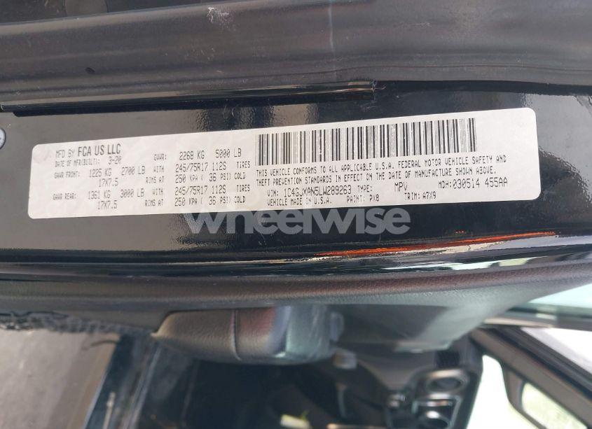 Photo 9 of 2020 Jeep Wrangler SPORT 4X4 (VIN 1C4GJXAN5LW289263)