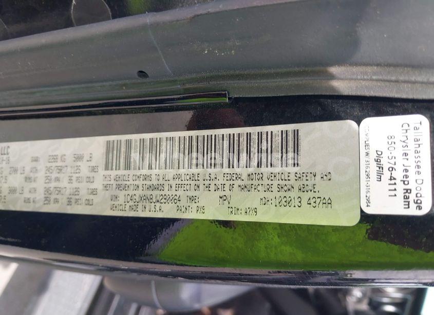 Photo 9 of 2018 Jeep Wrangler SPORT S 4X4 (VIN 1C4GJXAN8JW290064)