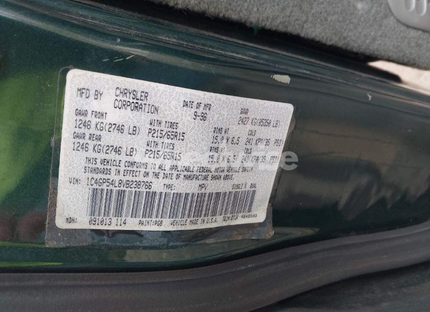 Photo 9 of 1997 Chrysler Town & COUNTRY LX (VIN 1C4GP54L8VB238766)