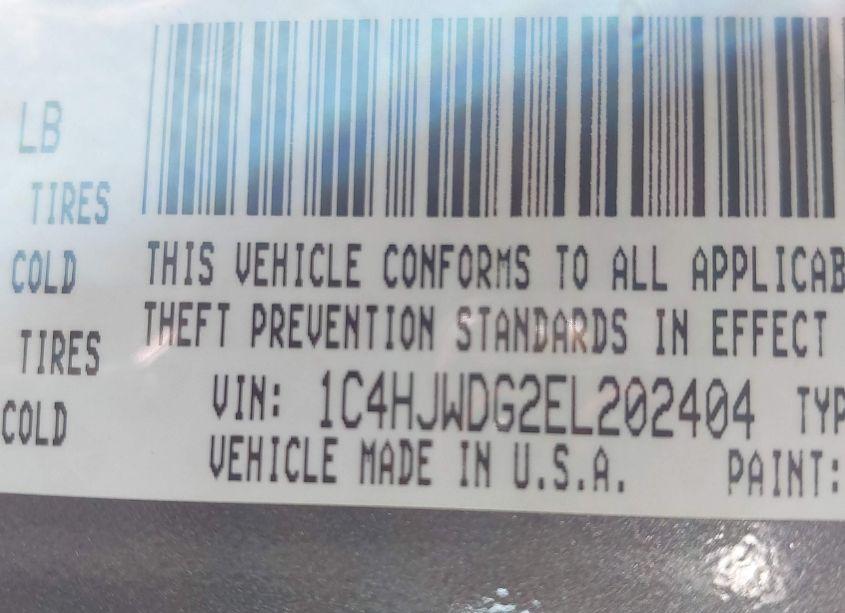 Photo 9 of 2014 Jeep Wrangler UNLIMITED SPORT (VIN 1C4HJWDG2EL202404)