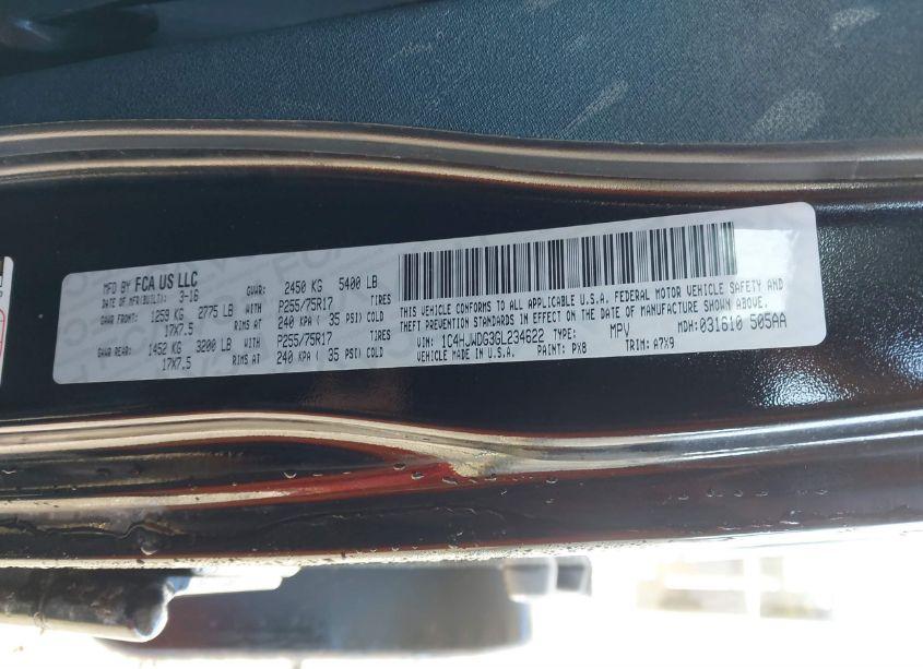 Photo 9 of 2016 Jeep Wrangler UNLIMITED SPORT (VIN 1C4HJWDG3GL234622)