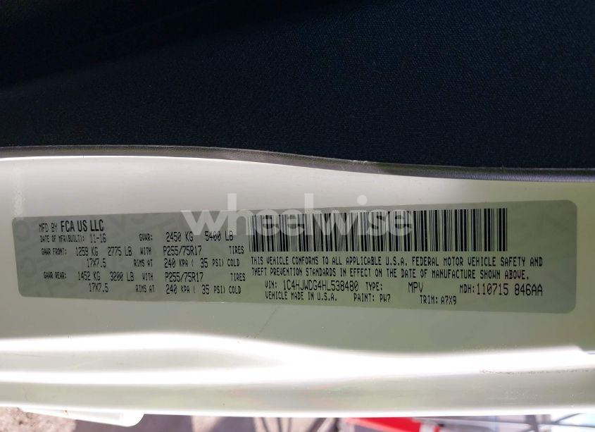 Photo 9 of 2017 Jeep Wrangler UNLIMITED SPORT 4X4 (VIN 1C4HJWDG4HL538480)