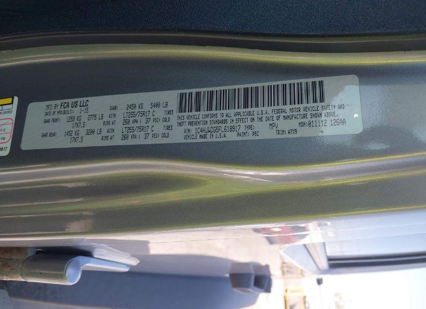 Photo 9 of 2015 Jeep Wrangler UNLIMITED WILLYS WHEELER (VIN 1C4HJWDG5FL618917)