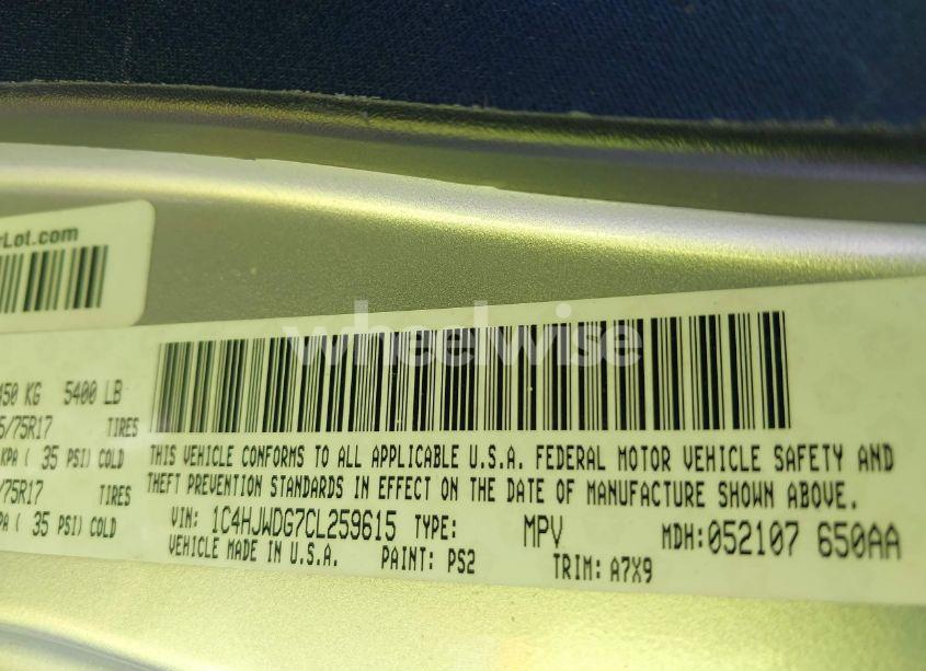 Photo 9 of 2012 Jeep Wrangler UNLIMITED SPORT (VIN 1C4HJWDG7CL259615)