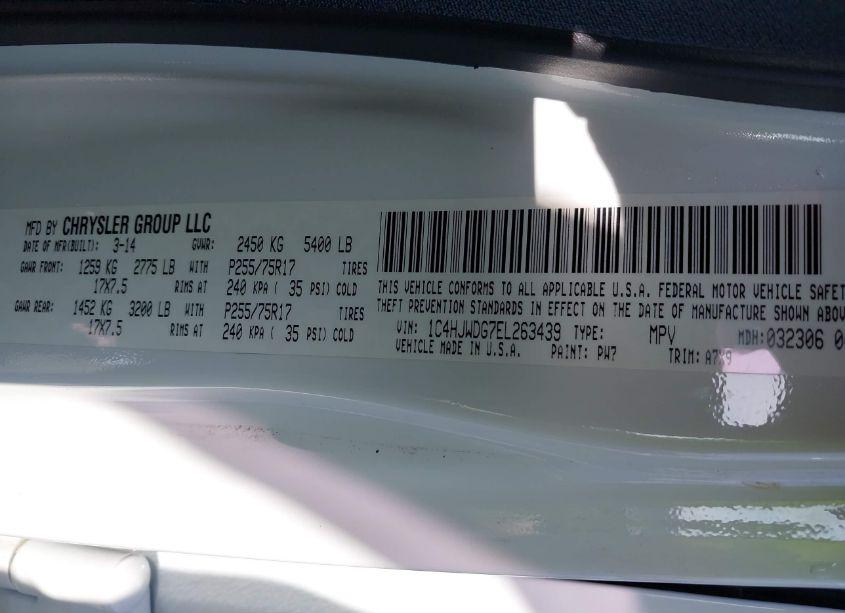 Photo 9 of 2014 Jeep Wrangler UNLIMITED SPORT (VIN 1C4HJWDG7EL263439)