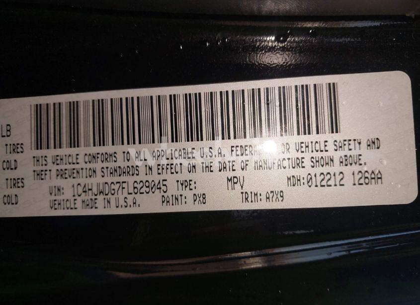 Photo 9 of 2015 Jeep Wrangler UNLIMITED SPORT (VIN 1C4HJWDG7FL629045)