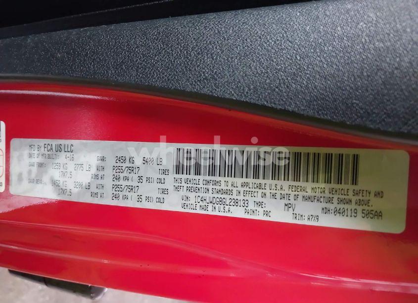 Photo 9 of 2016 Jeep Wrangler UNLIMITED SPORT (VIN 1C4HJWDG8GL238133)