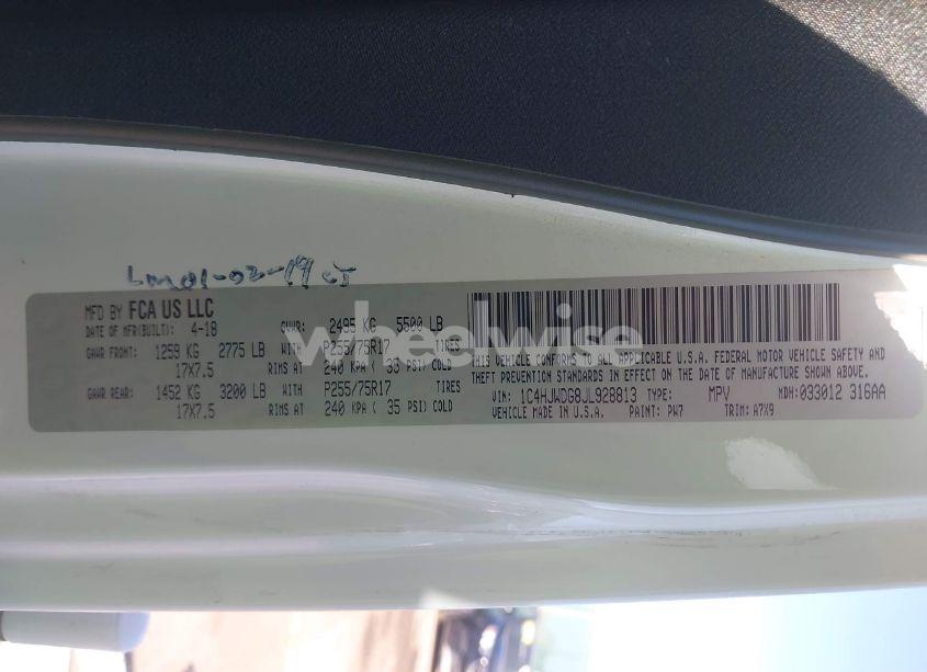 Photo 9 of 2018 Jeep Wrangler JK UNLIMITED SPORT S 4X4 (VIN 1C4HJWDG8JL928813)