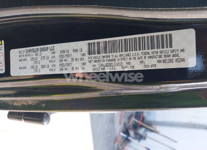 Photo 9 of 2013 Jeep Wrangler UNLIMITED SPORT (VIN 1C4HJWDG9DL510121)