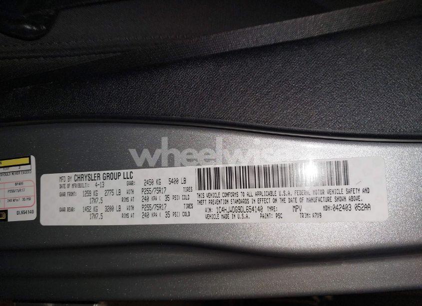 Photo 9 of 2013 Jeep Wrangler UNLIMITED SPORT (VIN 1C4HJWDG9DL654140)