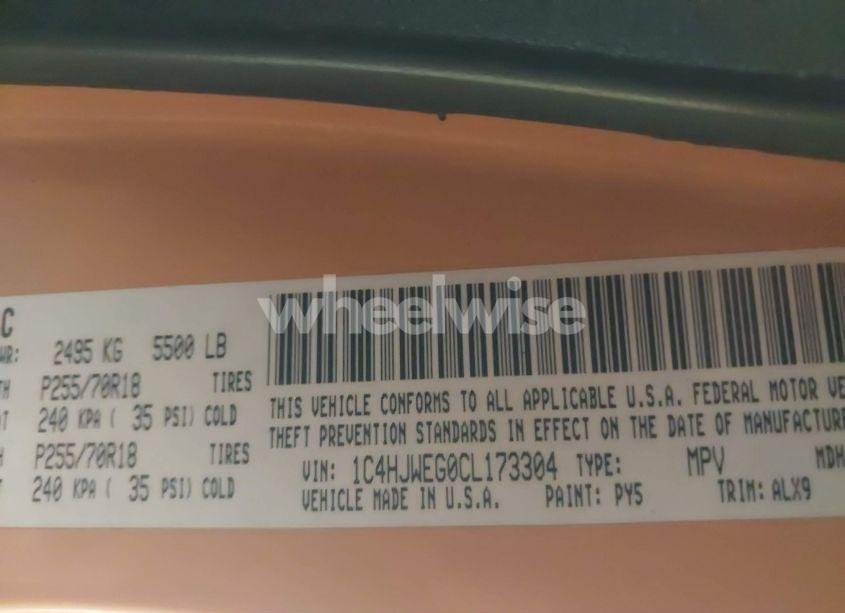 Photo 9 of 2012 Jeep Wrangler UNLIMITED SAHARA (VIN 1C4HJWEG0CL173304)