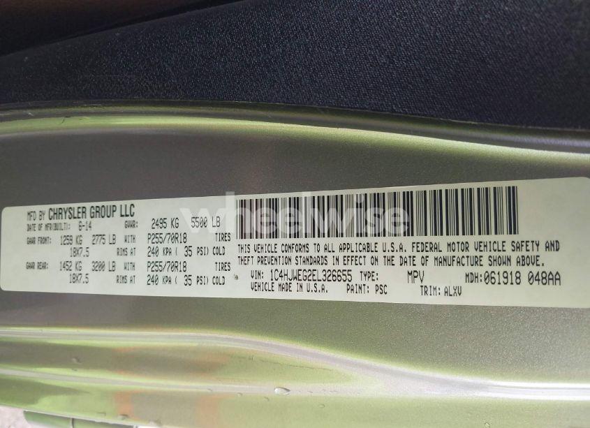 Photo 9 of 2014 Jeep Wrangler UNLIMITED SAHARA (VIN 1C4HJWEG2EL326655)