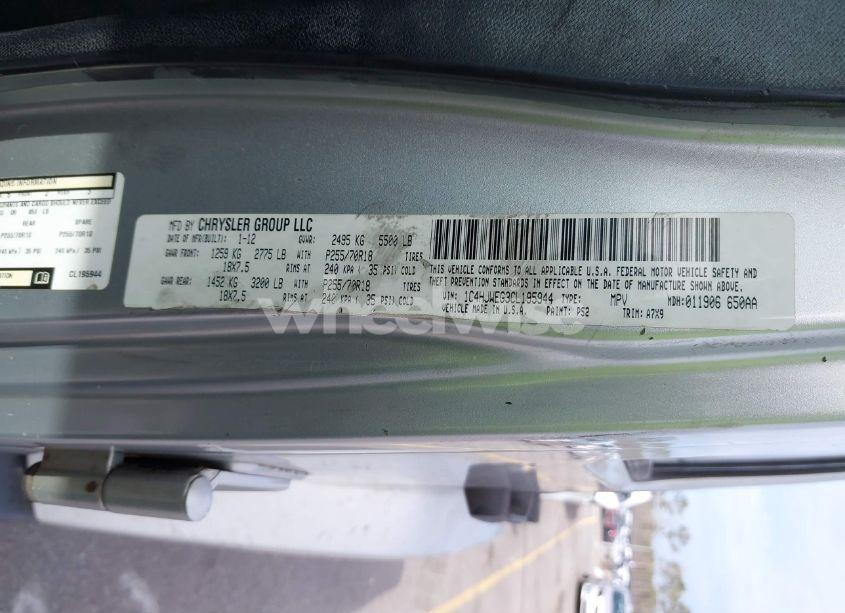 Photo 9 of 2012 Jeep Wrangler UNLIMITED SAHARA (VIN 1C4HJWEG3CL195944)