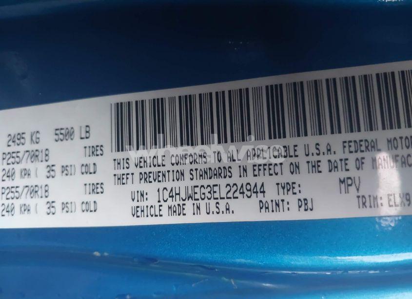 Photo 9 of 2014 Jeep Wrangler UNLIMITED POLAR EDITION (VIN 1C4HJWEG3EL224944)