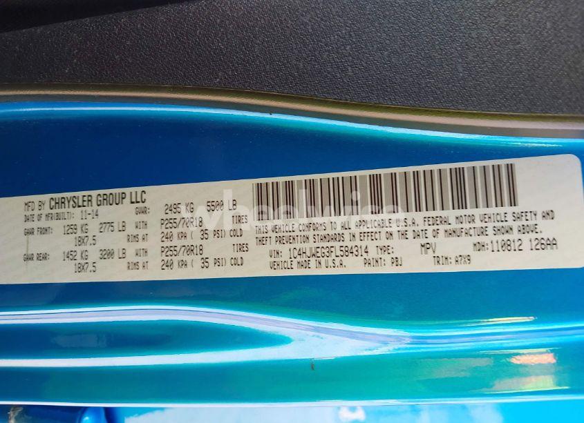 Photo 9 of 2015 Jeep Wrangler UNLIMITED SAHARA (VIN 1C4HJWEG3FL584314)