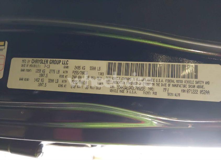 Photo 9 of 2013 Jeep Wrangler UNLIMITED SAHARA (VIN 1C4HJWEG4DL705235)