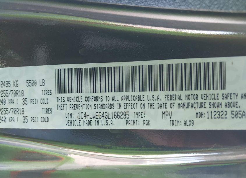 Photo 9 of 2016 Jeep Wrangler UNLIMITED SAHARA (VIN 1C4HJWEG4GL166295)