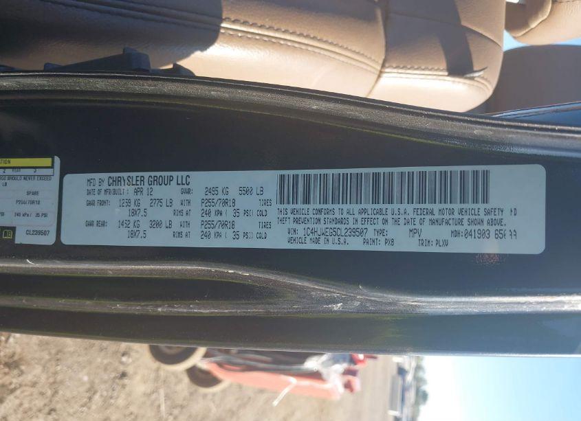 Photo 9 of 2012 Jeep Wrangler UNLIMITED SAHARA (VIN 1C4HJWEG5CL239507)