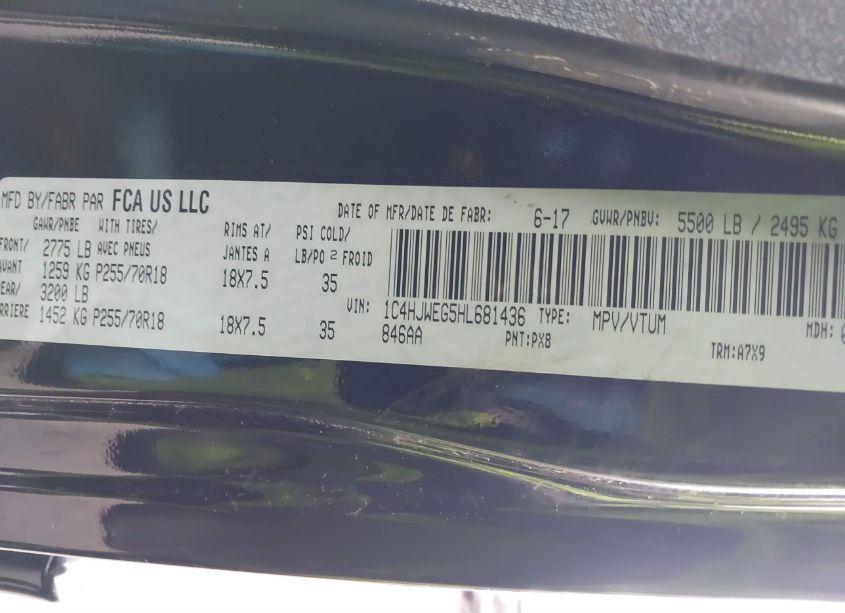 Photo 9 of 2017 Jeep Wrangler UNLIMITED SAHARA (VIN 1C4HJWEG5HL681436)