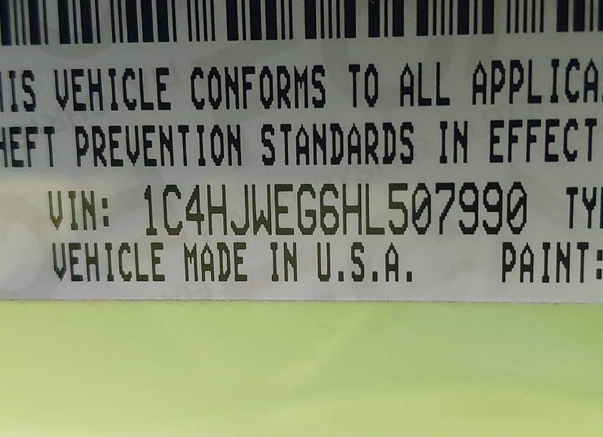 Photo 9 of 2017 Jeep Wrangler UNLIMITED SAHARA 4X4 (VIN 1C4HJWEG6HL507990)