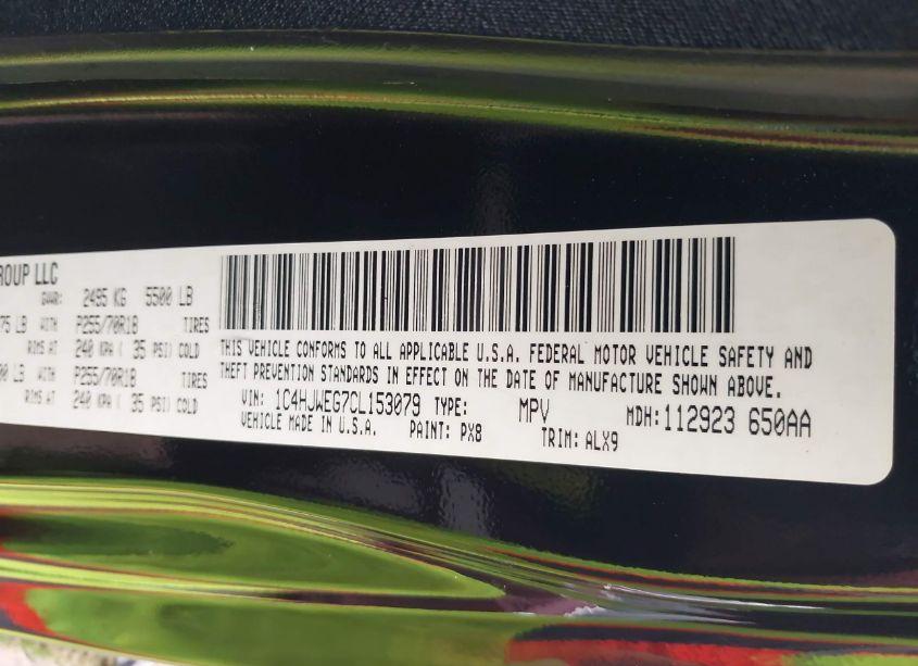 Photo 9 of 2012 Jeep Wrangler UNLIMITED SAHARA (VIN 1C4HJWEG7CL153079)