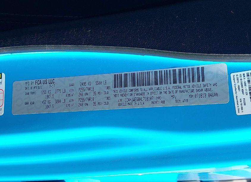 Photo 9 of 2017 Jeep Wrangler UNLIMITED SAHARA 4X4 (VIN 1C4HJWEG8HL718107)